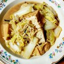 厚揚げとキノコの白菜のピリ辛煮